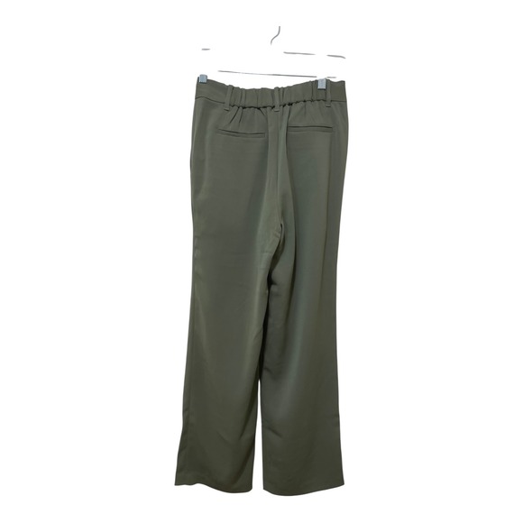 Quince Pants - Quince Olive Green Wide Leg Dress Pants High Waist Career Casual Size 2